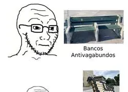 Diferentes bancos antivagabundos