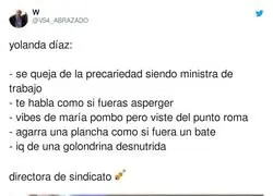 El perfil de Yolanda D&iacute;az