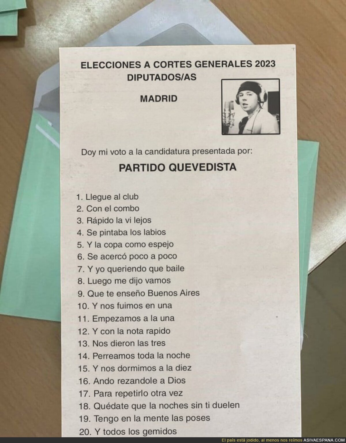 Votando a Quevedo en las elecciones