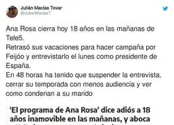 La caída de Ana Rosa Quintana