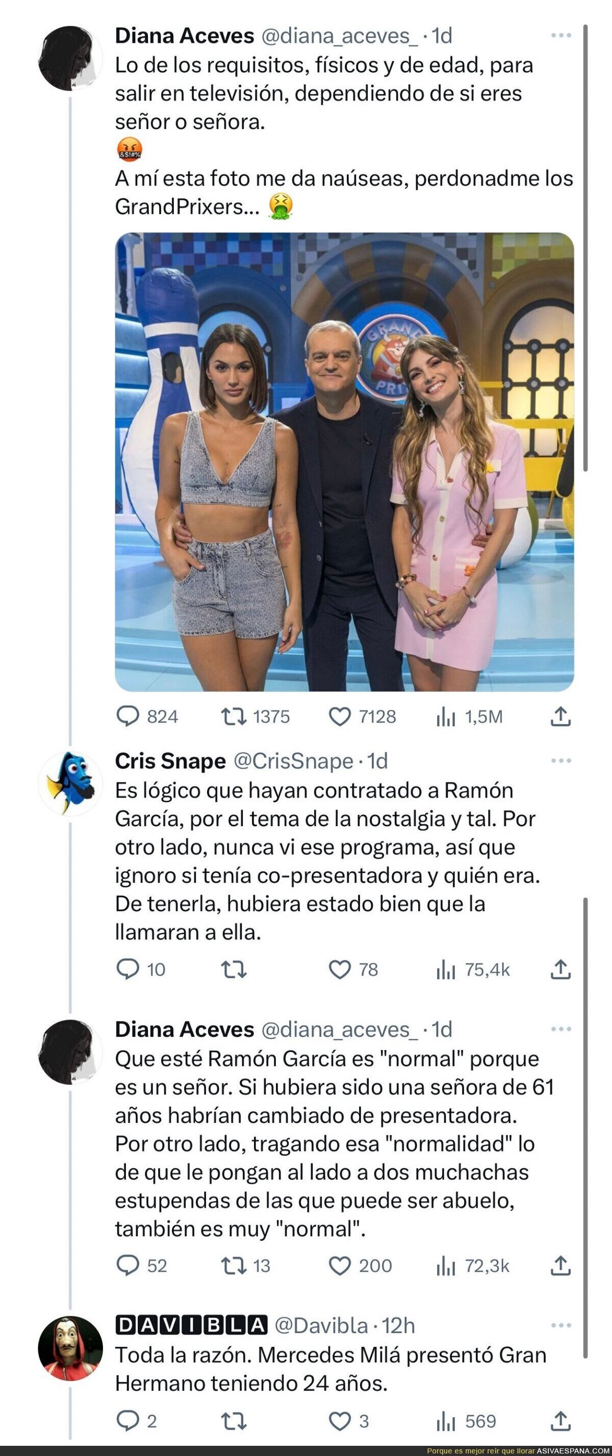 La gran respuesta al criticar el haber puesto a Ramón García en el Grand Prix