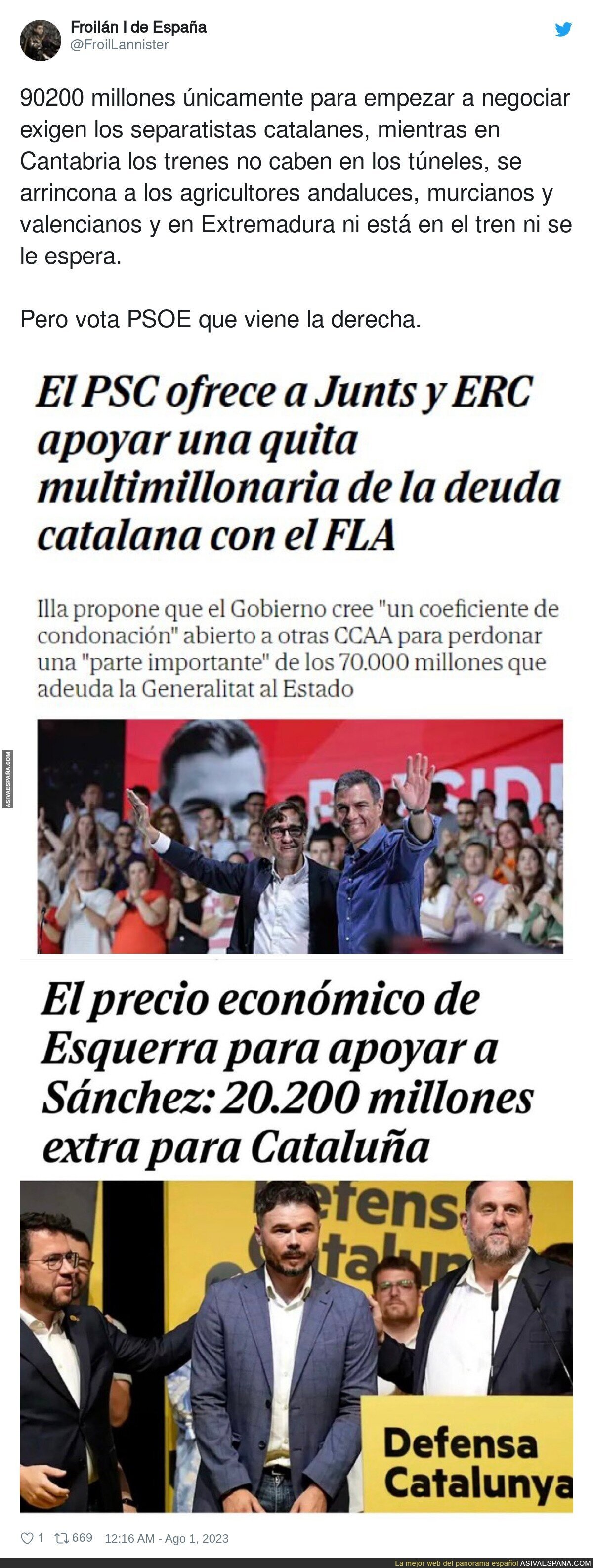 Los independentistas tienen secuestrada a España