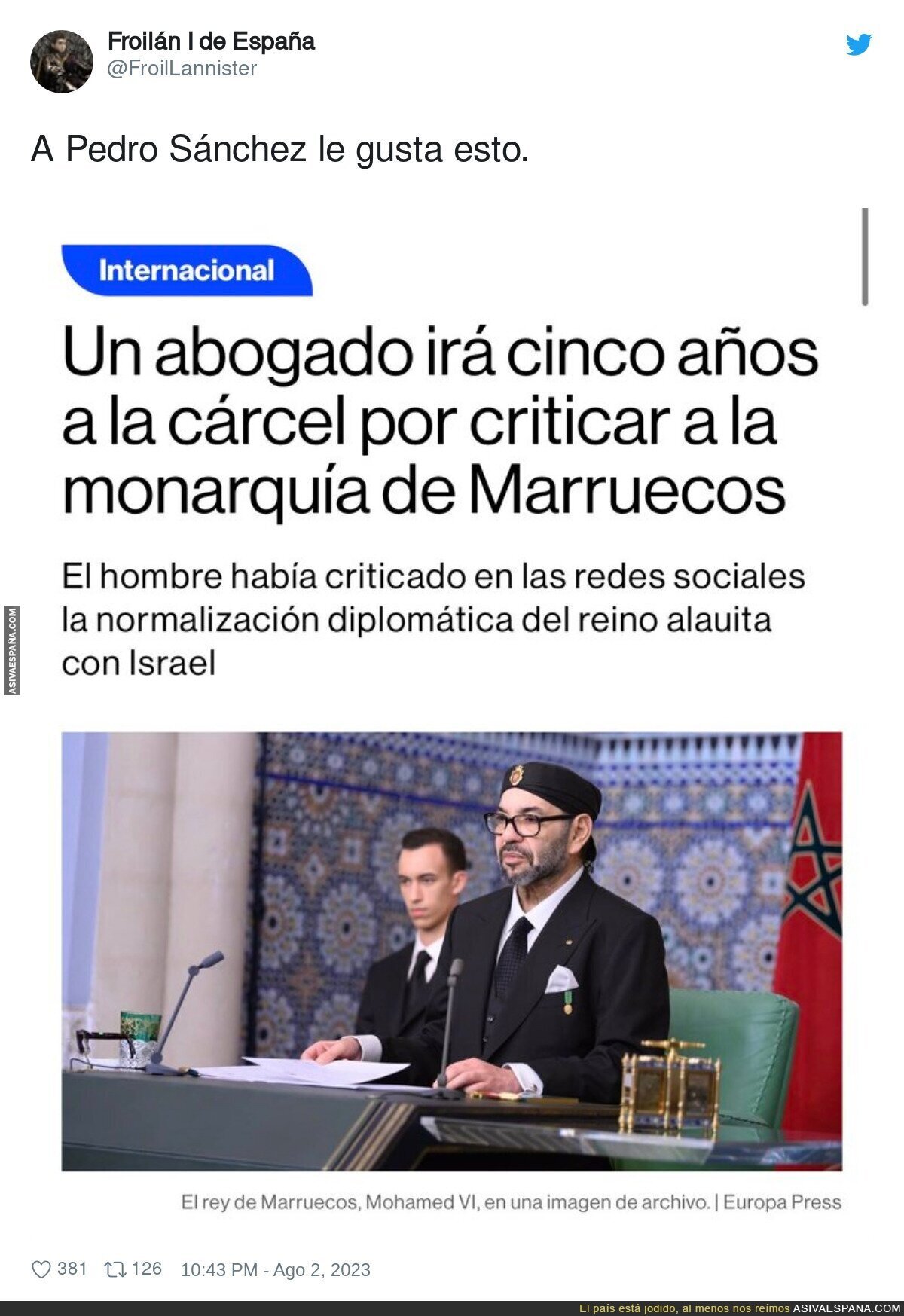 Hay un gran problema en Marruecos
