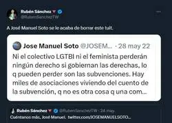 Jose Manuel Soto: Han encontrado este tuit que se te perdió, justo cuando cobraste 275.000€ para tu chiringuito "Destino Rocío"