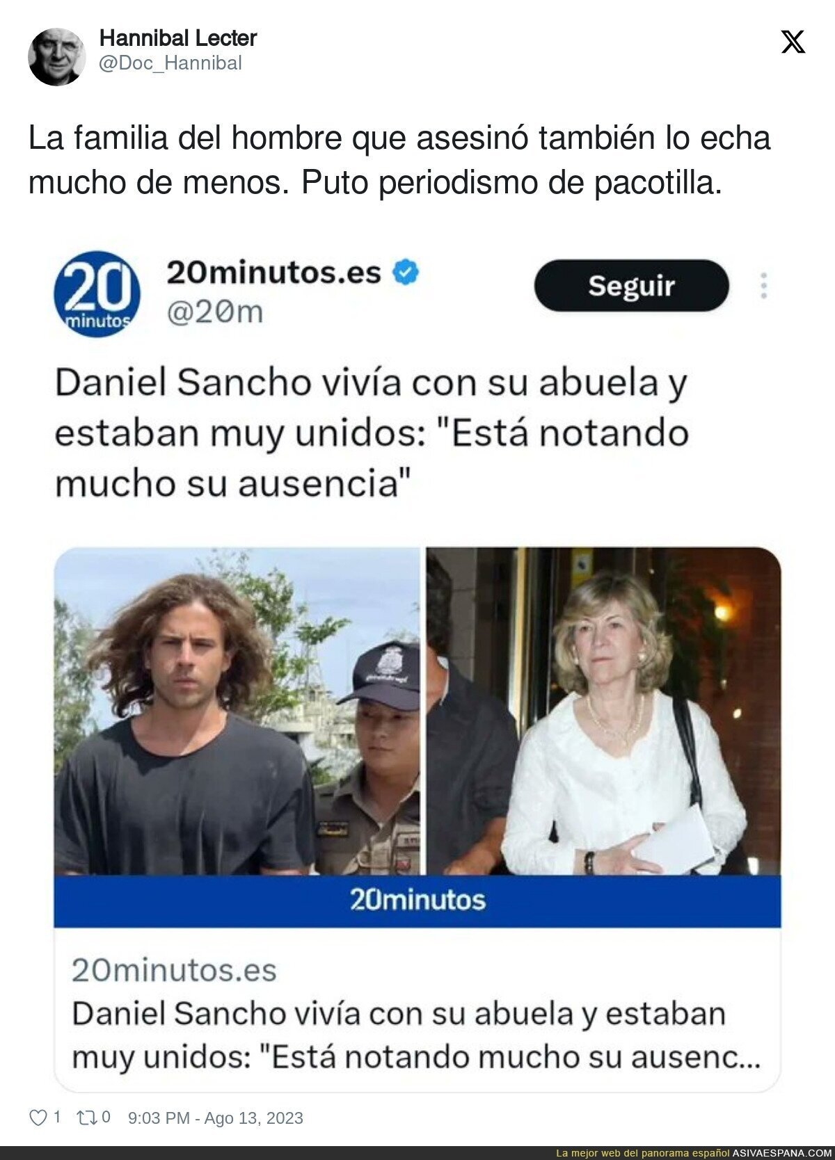 Se sigue blanqueando el macabro asesinato por parte de Daniel Sancho