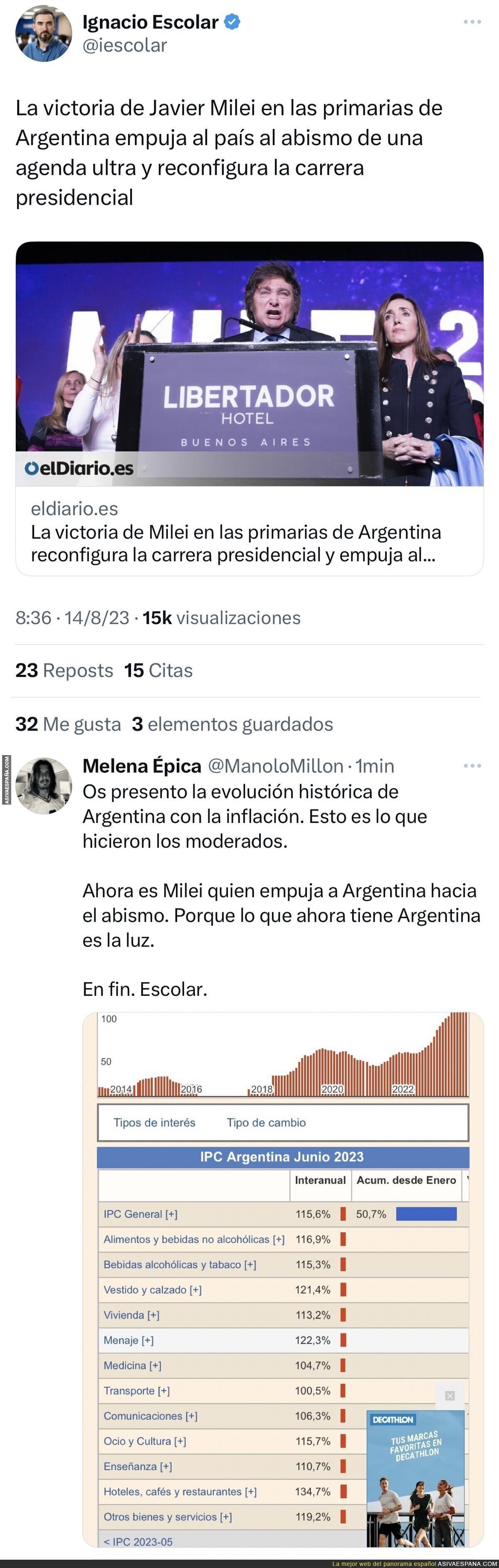 El futuro de Argentinas peligra según Escolar