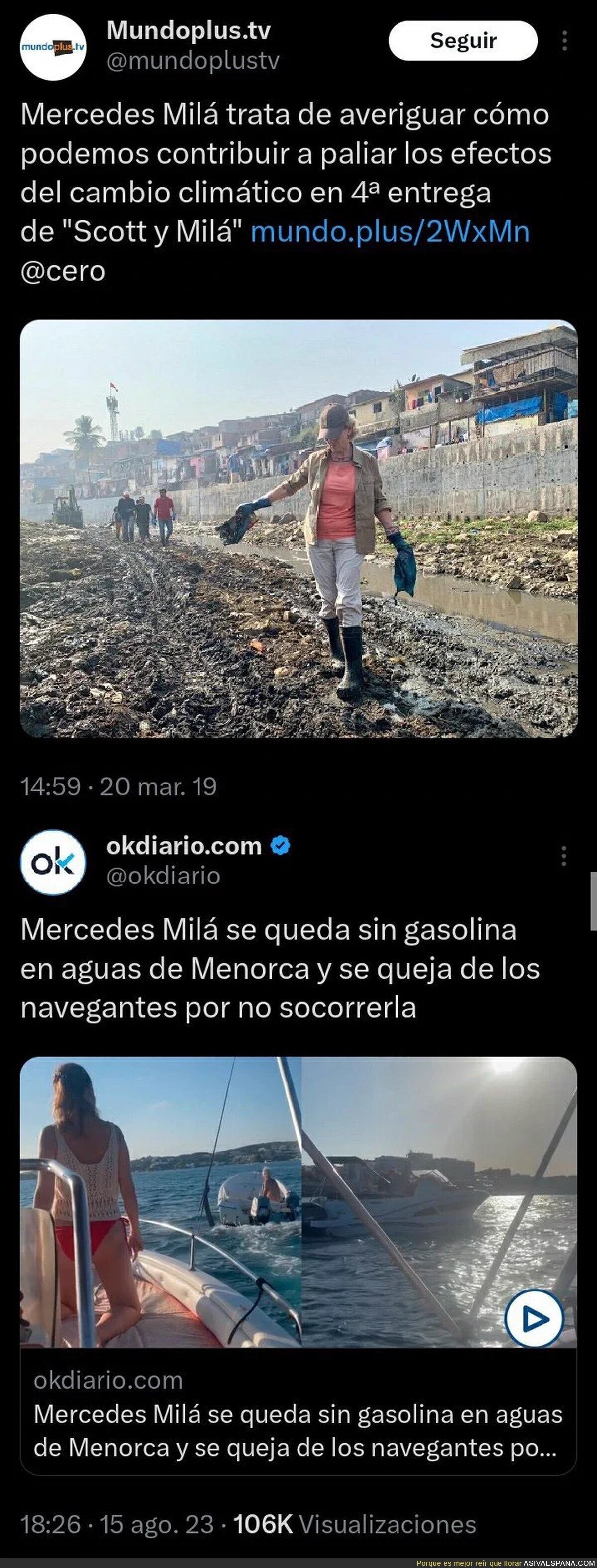 El doble rasero de Mercedes Milá con la contaminación del Mundo