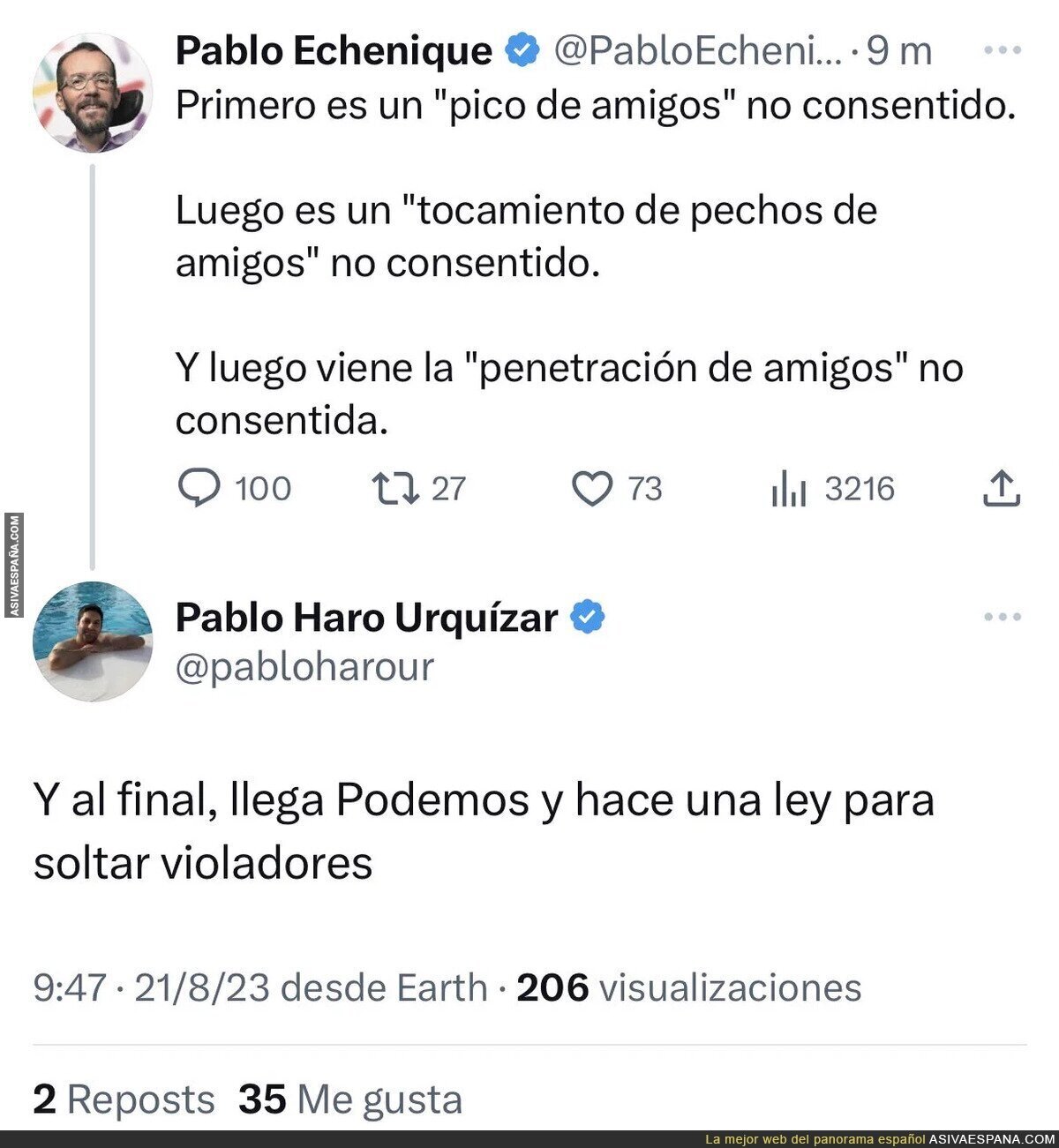 Pablo Echenique recibe una respuesta descomunal al quejarse de Luis Rubiales