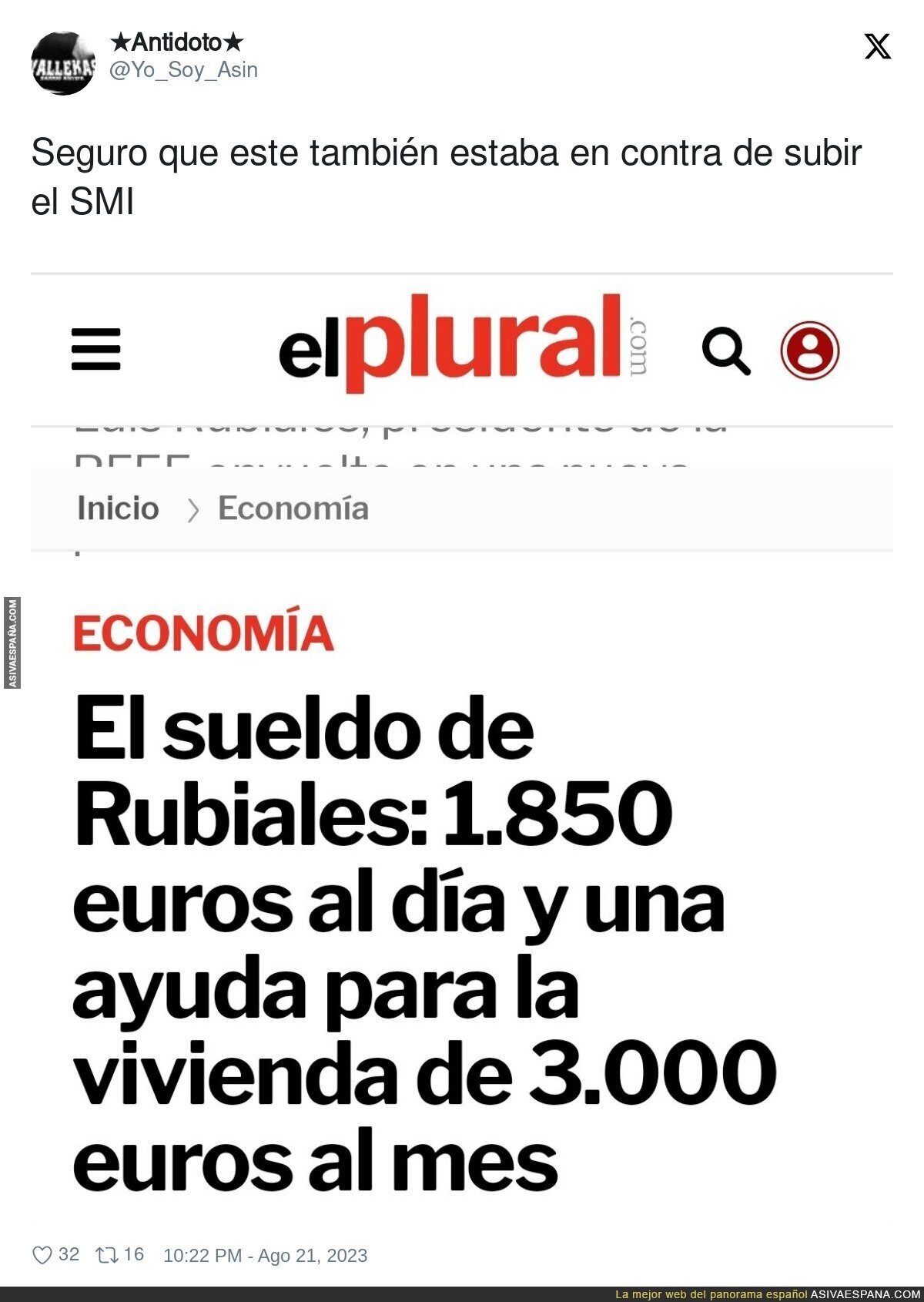 El gran sueldo de Luis Rubiales