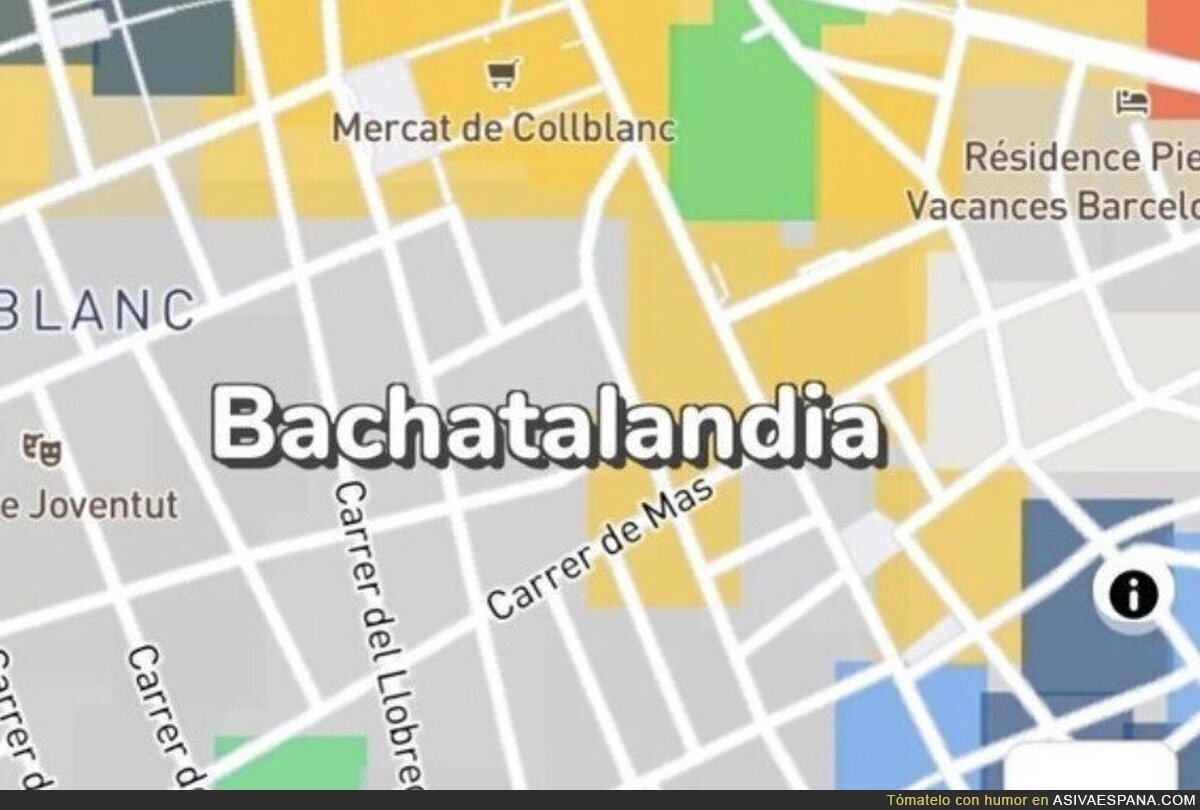 El surrealista mapa para turistas de Barcelona