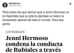 Jenni Hermoso se pronuncia tras recibir un beso no consentido de Rubiales