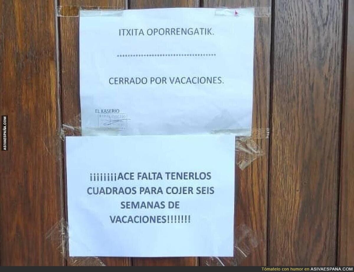 Gente ofendiendose porque tengan vacaciones los de hostelería