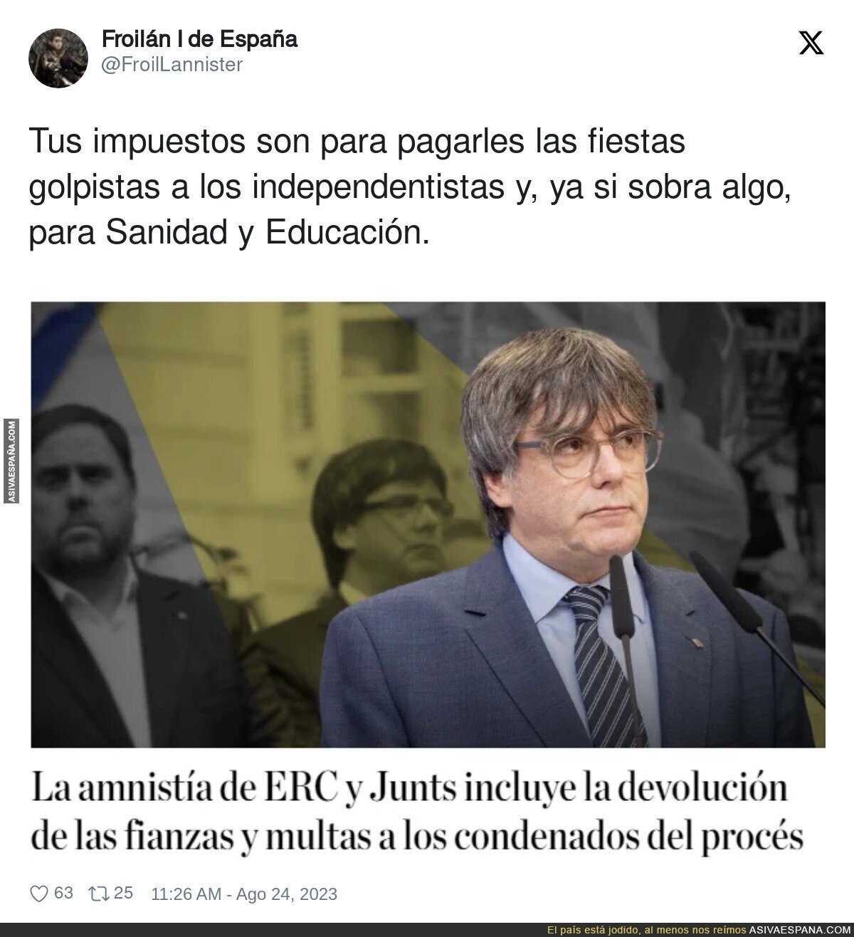 Los favores a ERC y Junts