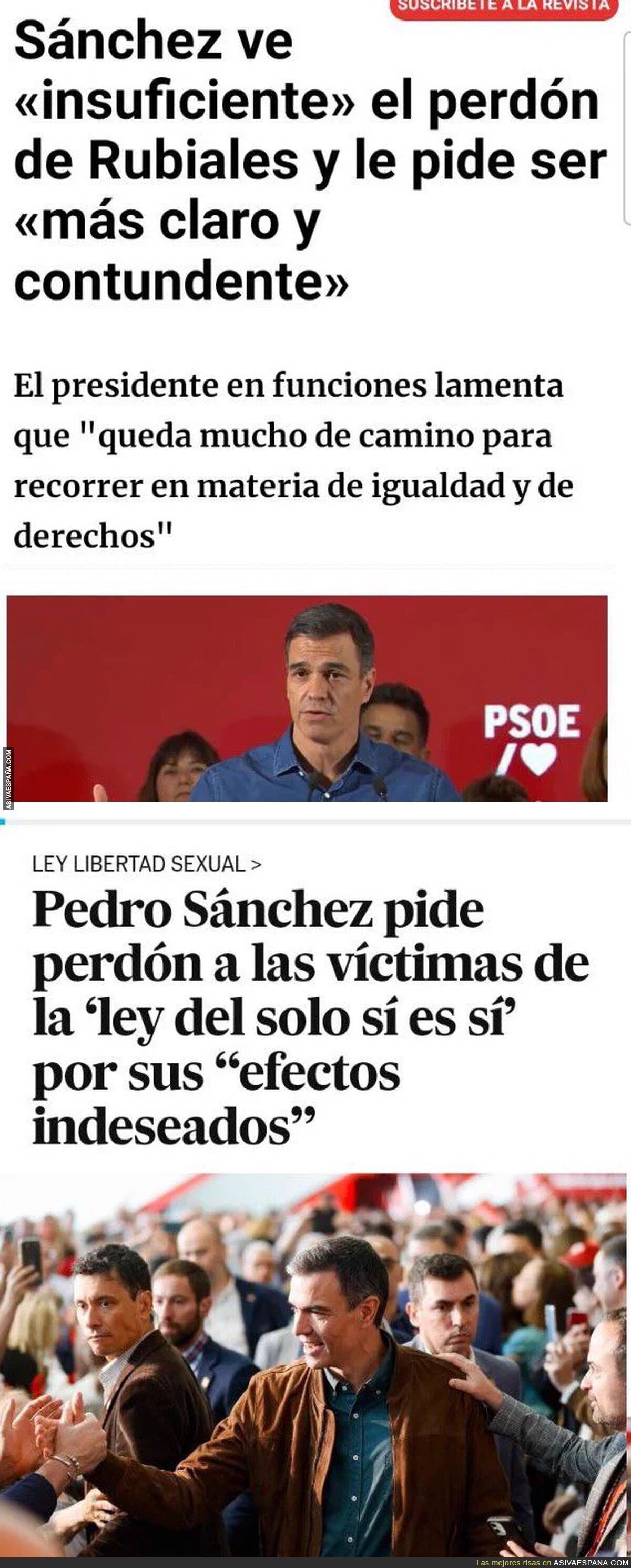 El perdón de Pedro Sánchez