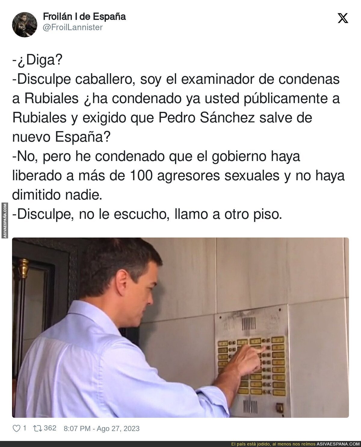 Pedro Sánchez pasando lista