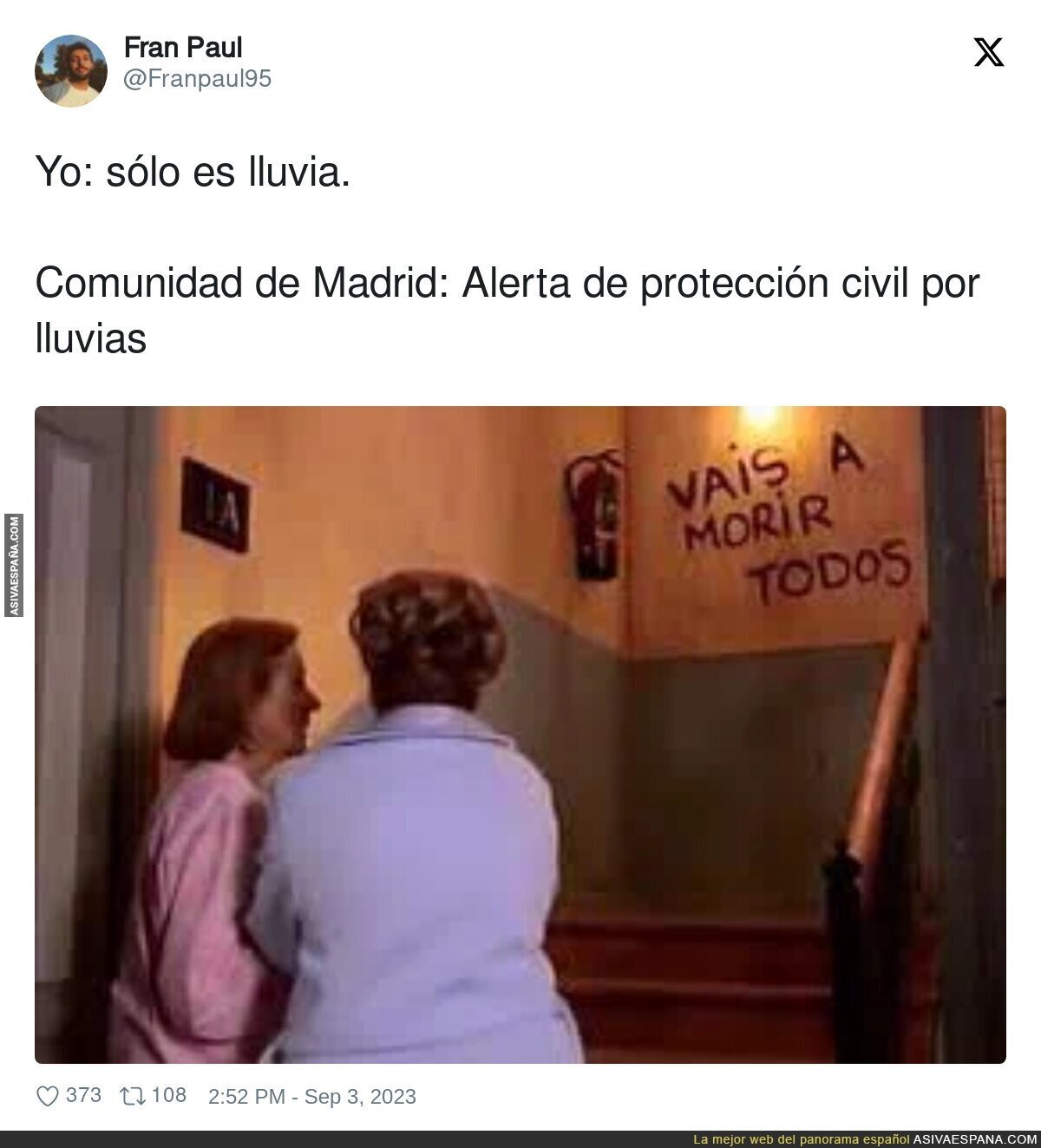 La alarma de la Comunidad de Madrid por la lluvia