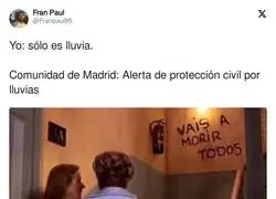 La alarma de la Comunidad de Madrid por la lluvia