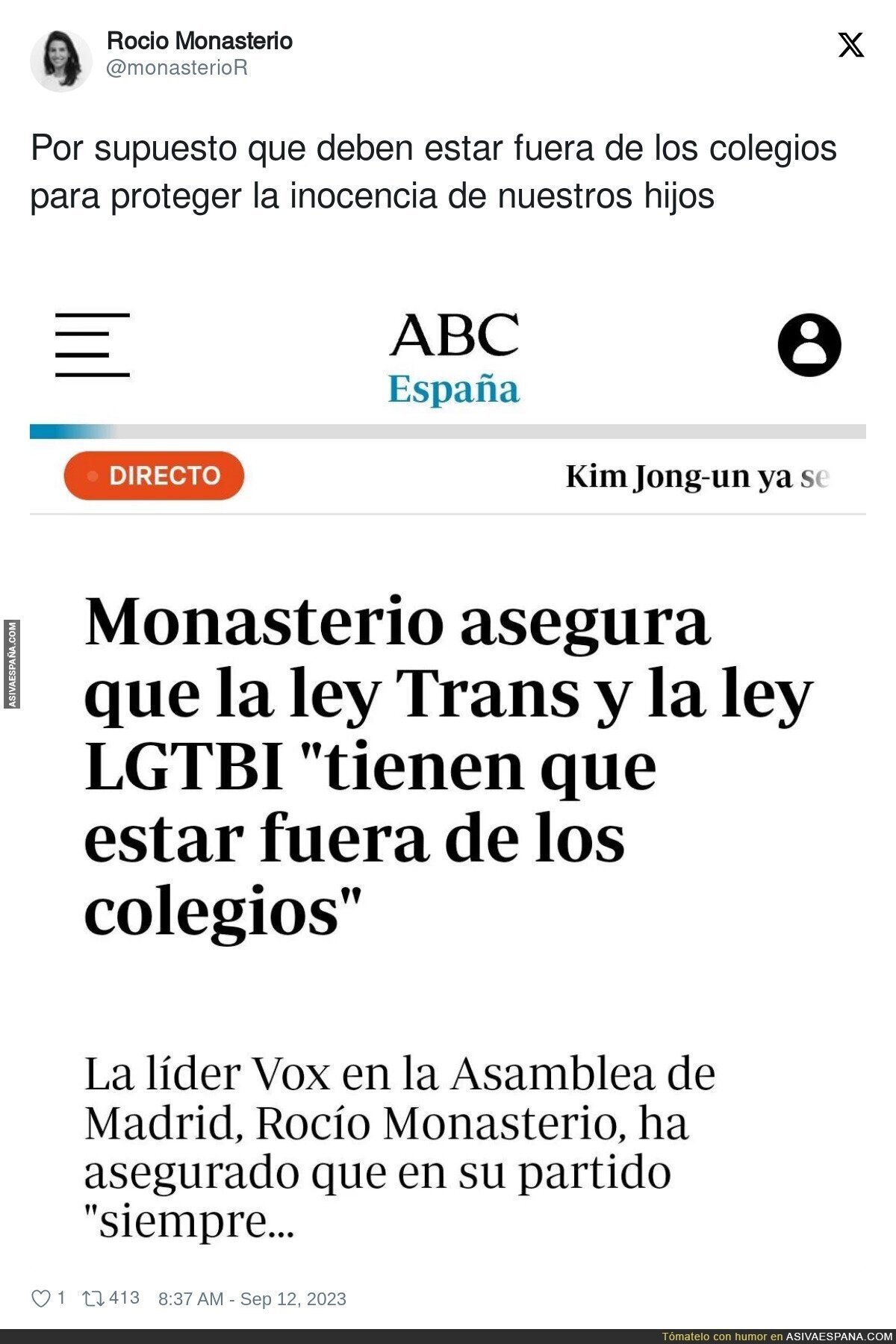 La postura de Rocío Monasterio frente a la ley Trans