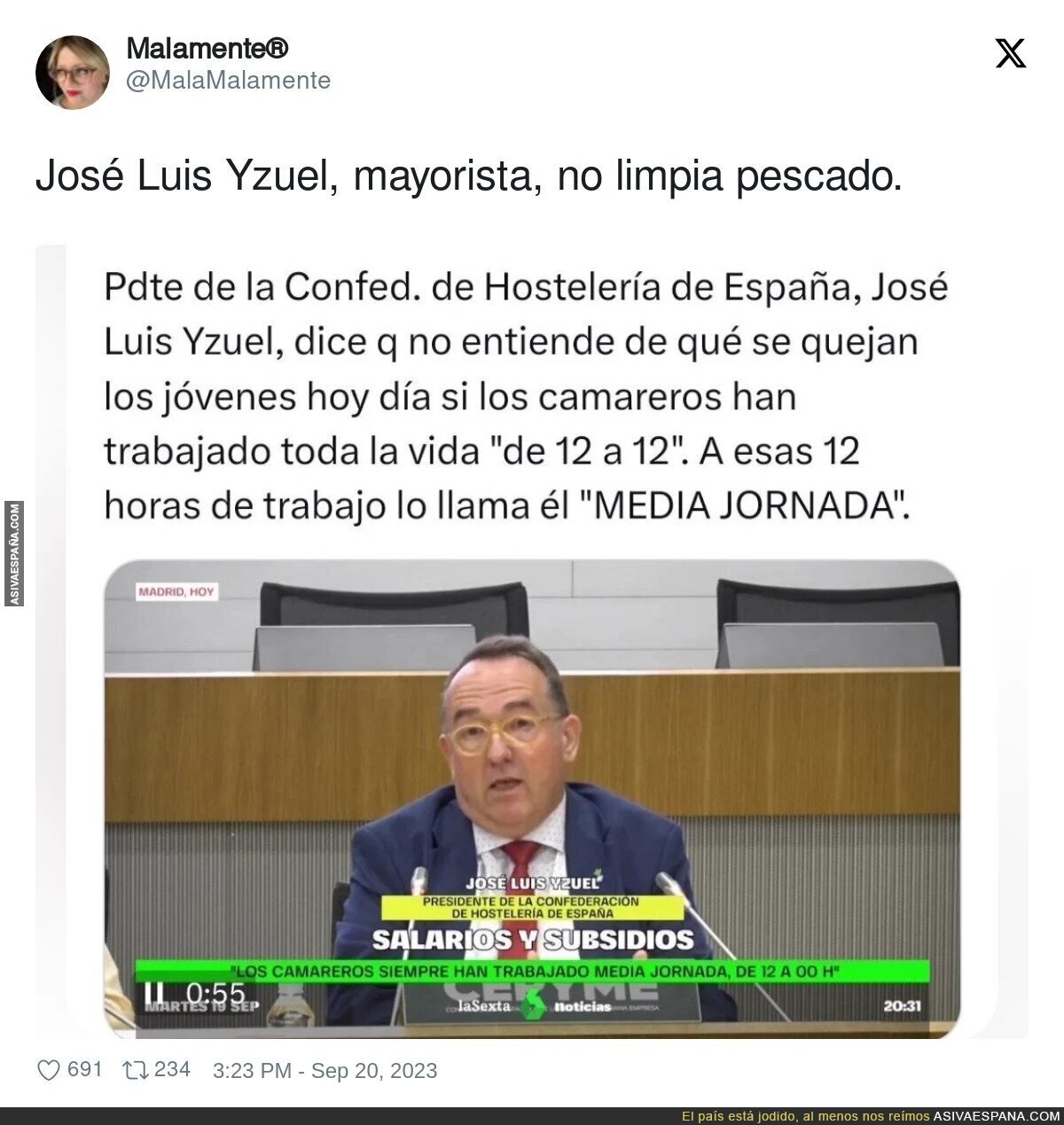 José Luis no tiene vergüenza