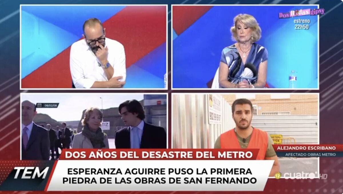 El monumental repaso le ha dado a Esperanza Aguirre el portavoz de los afectados por la Linea 7B de metro