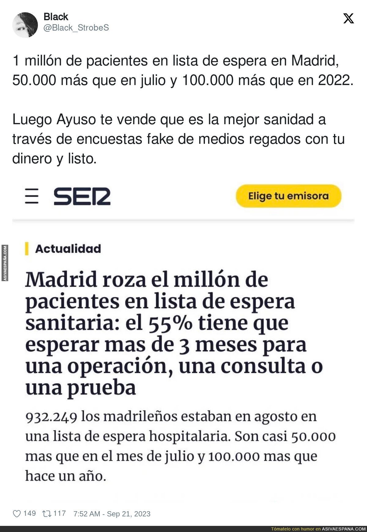 Madrid es un caos en Sanidad