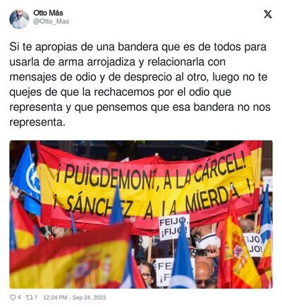 El problema que hay con la bandera de España