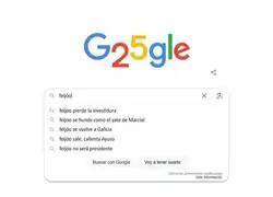 Lo que sugiere Google sobre Feijóo