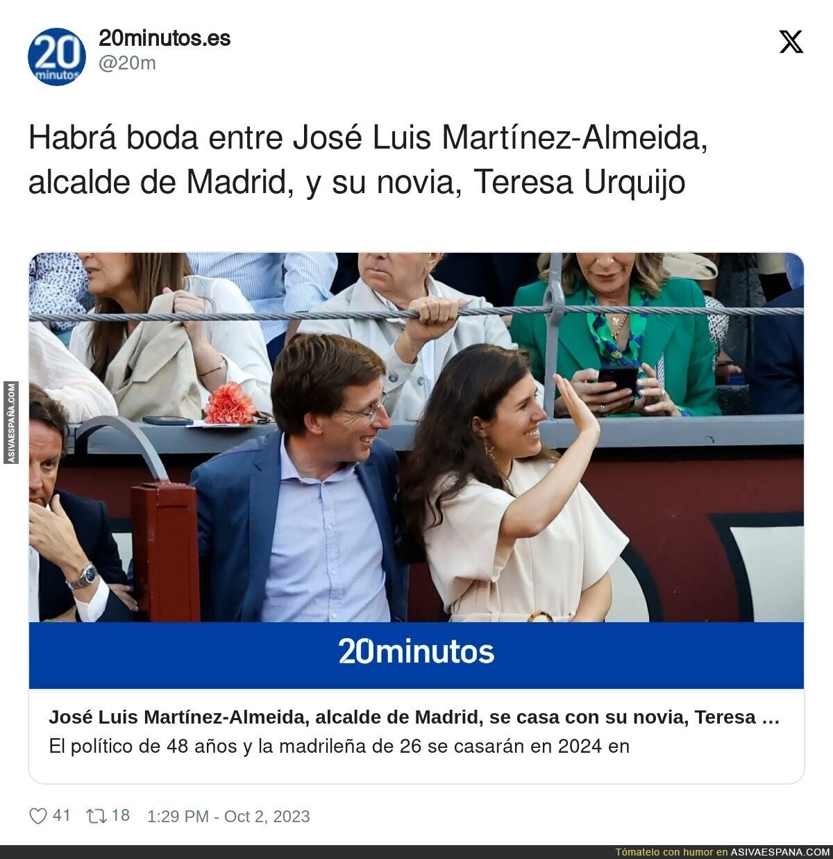 La boda de los Martínez-Almeida Urquijo