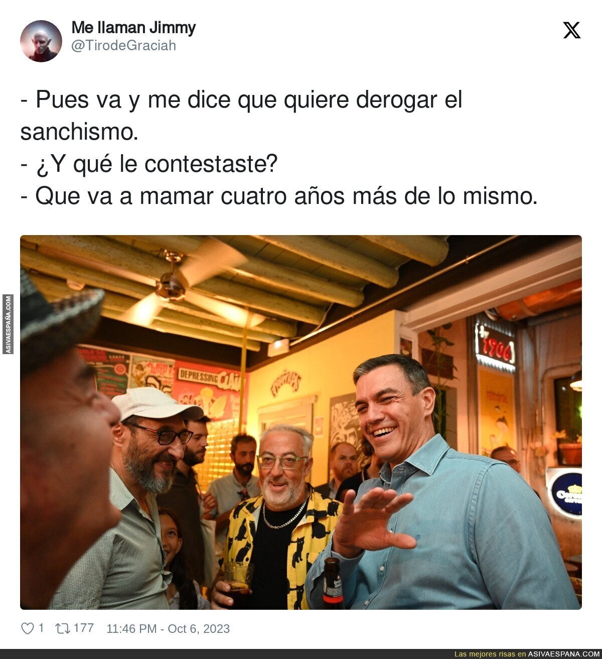 Pedro Sánchez está gracioso