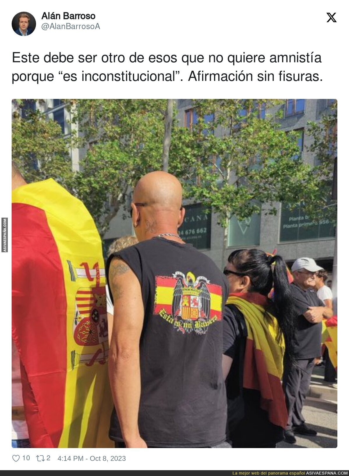 Los personajes que se ven en las manifestaciones de derechas
