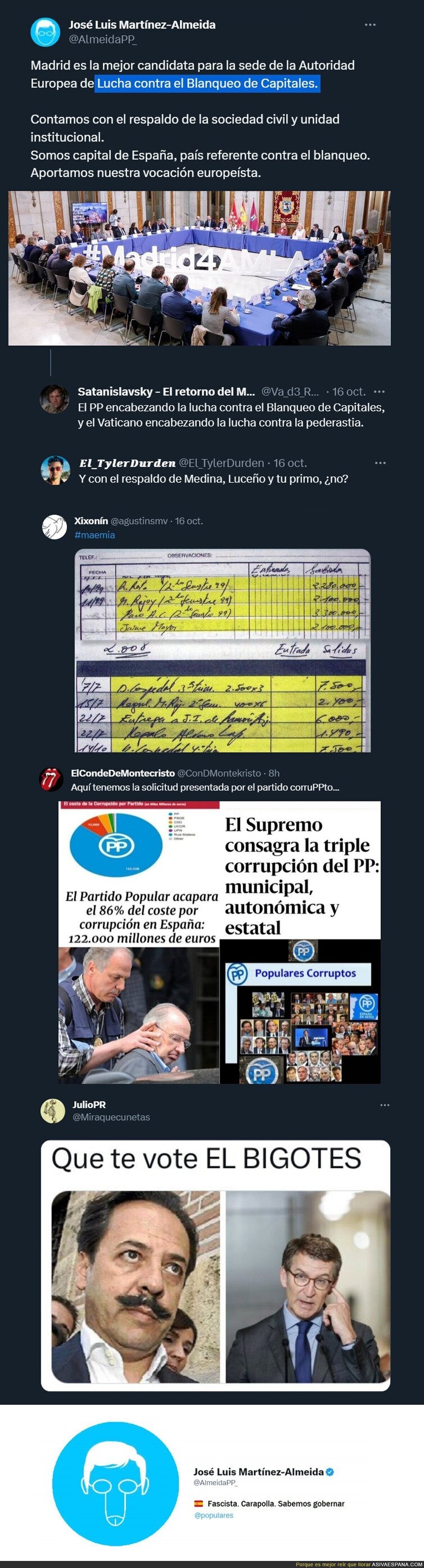 ¿Lucha CONTRA LA CORRUPCIÓN? en la cabeza de Almeida sonaba genial