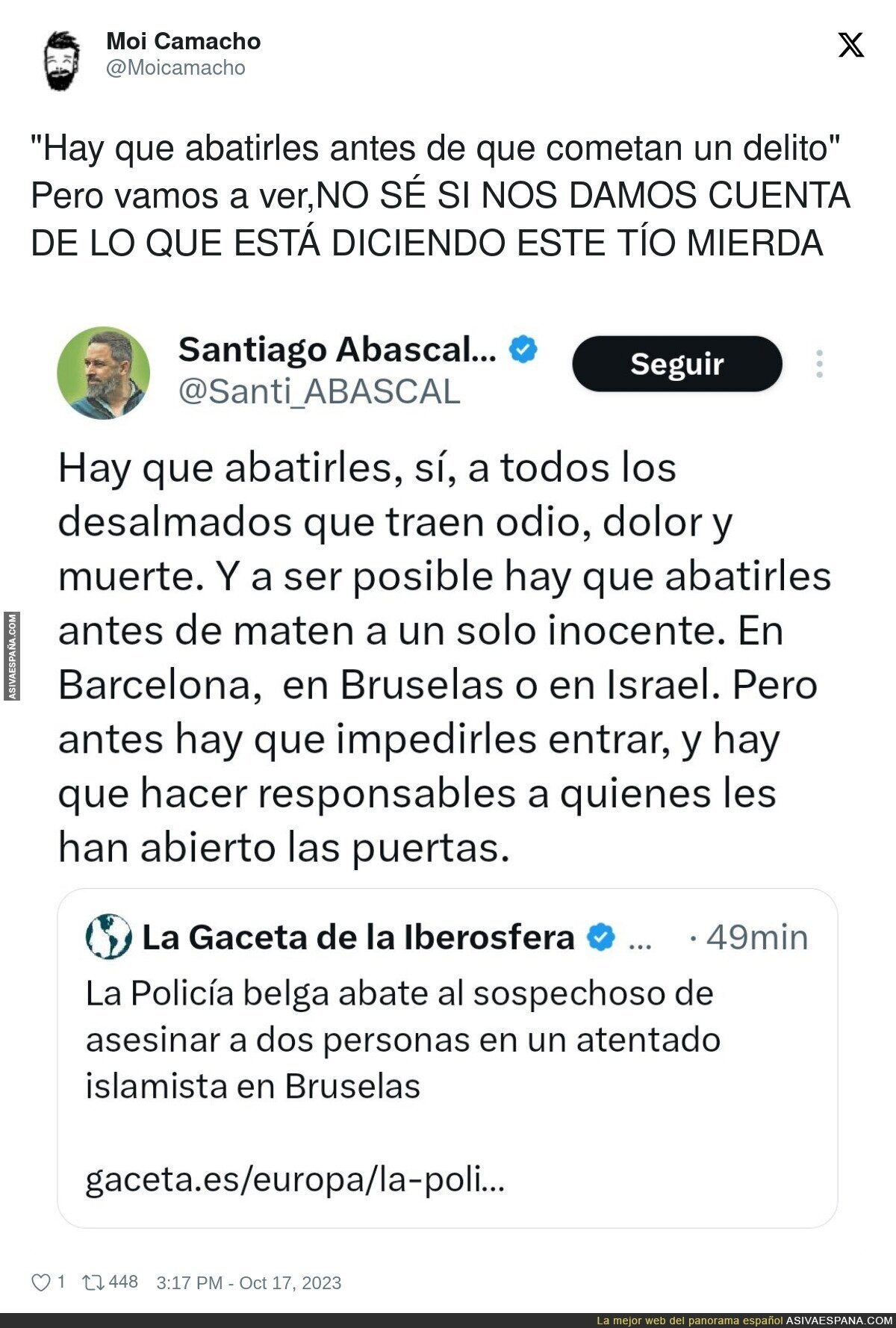 Santiago Abascal ha perdido la cabeza