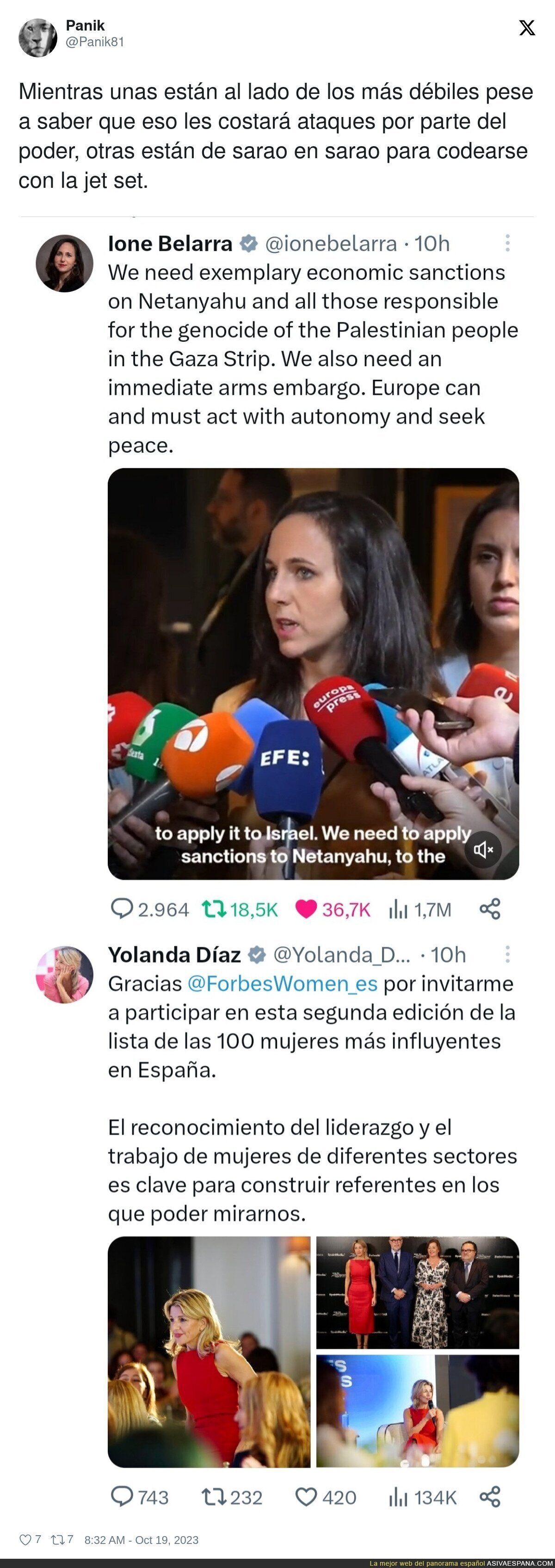 Grandes diferencias entre Ione Belarra y Yolanda Díaz