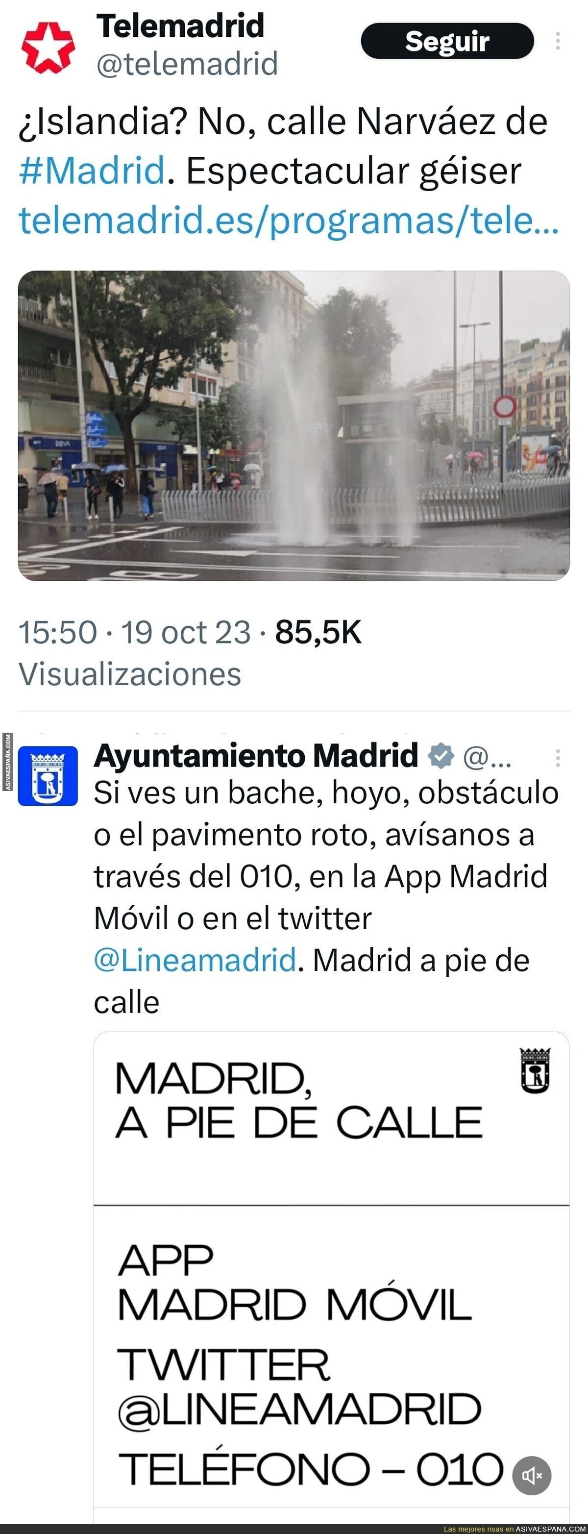 Hay que avisar al alcalde de Madrid