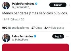 Así se contradice Pablo Fernández