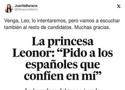 ¿Qué español ha podido votar a Leonor?
