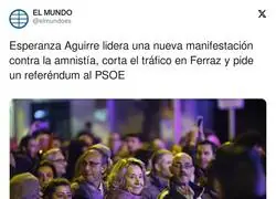 Esperanza Aguirre se lanza a la calle a manifestarse