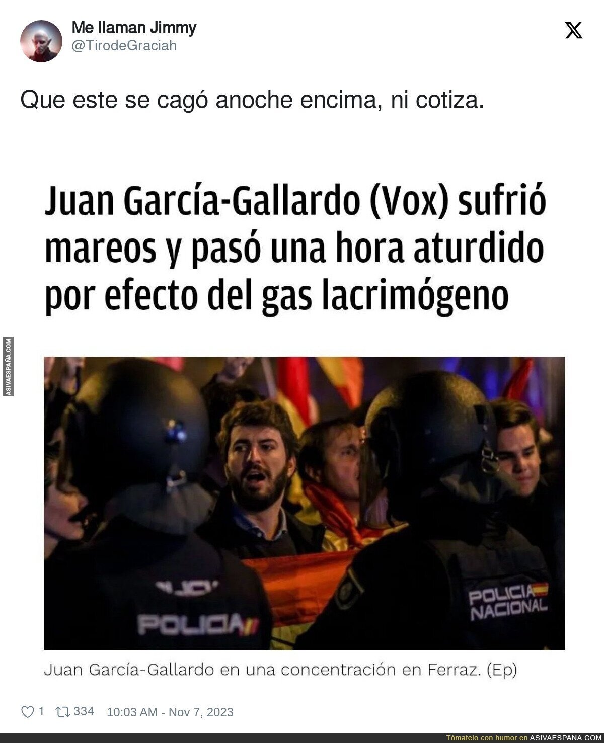 Vaya noche pasó Juan García-Gallardo