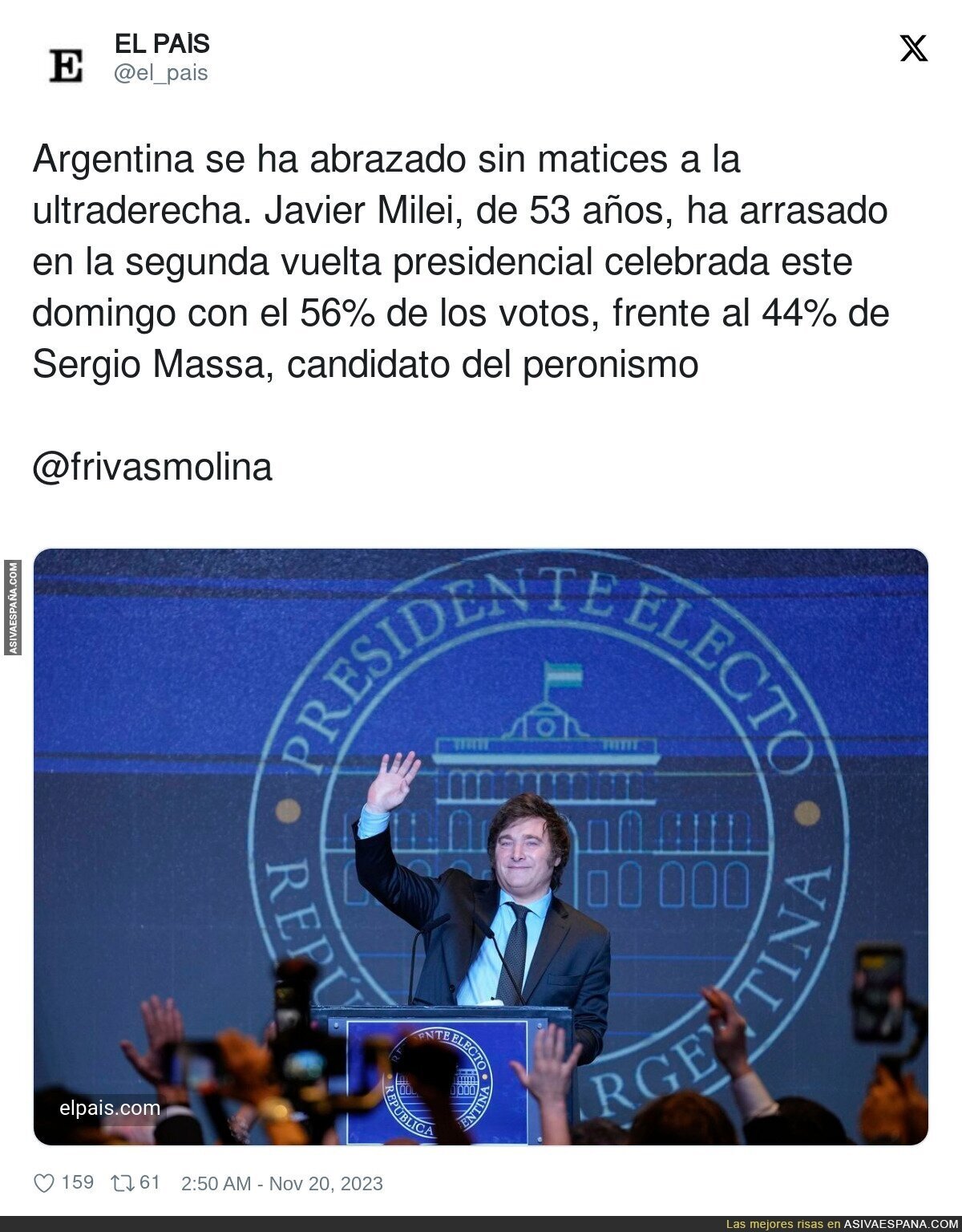 Argentina a los mandos de Milei