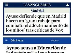 El trabajo de Ayuso con el adoctrinamiento en las escuelas