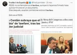 Amnistia no, pero si, lawfare no, pero si, otan no, pero si. Y as&iacute; con todo.