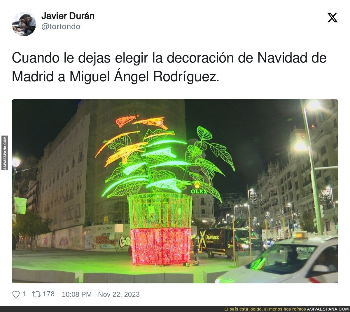 La curiosa decoración navideña de Madrid