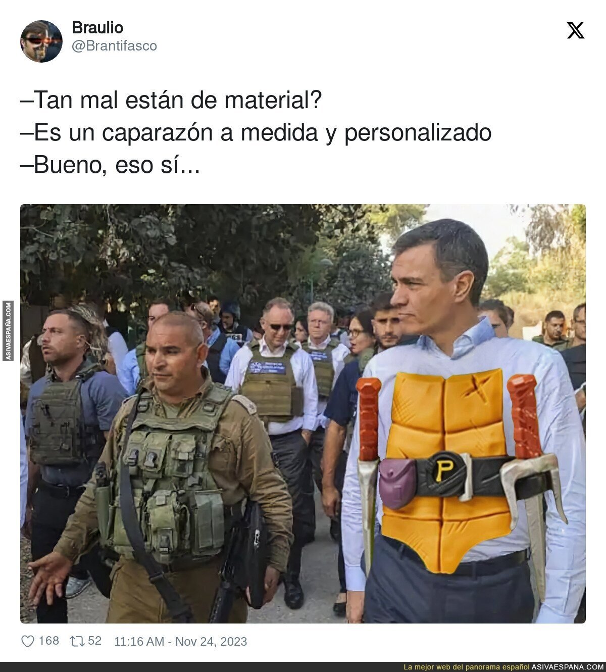 El curioso chaleco anti balas de Pedro Sánchez