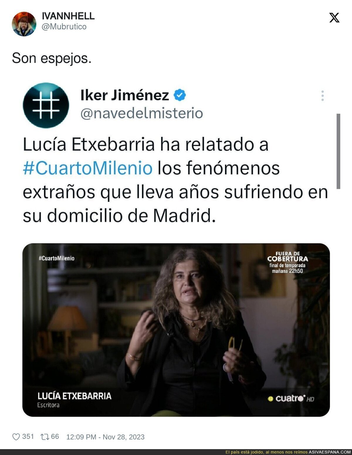 Que no se alarme Lucía Etxebarria