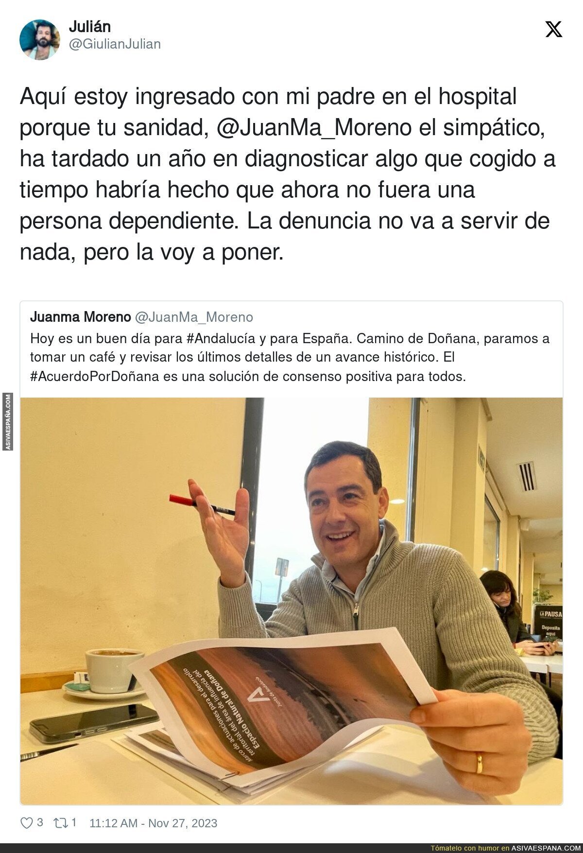 Hay impunidad contra Juanma Moreno y su gestión