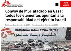 Médicos Sin Fronteras: nuevo objetivo del ejercito israelí