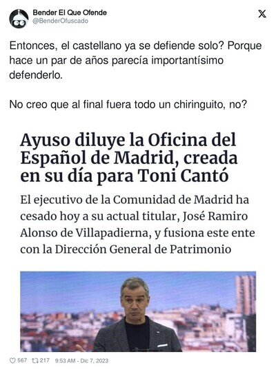 Solucionado el español en Madrid