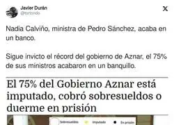 Tremendo dato del Gobierno de Aznar