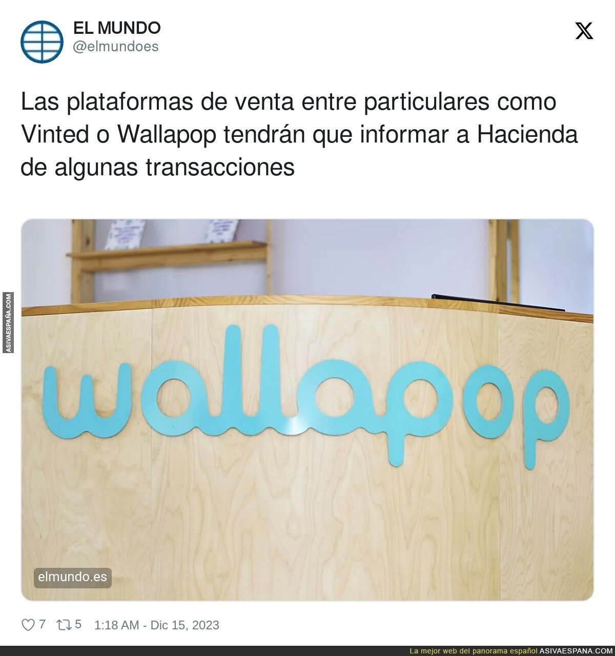 Haciendna pone el ojo en Wallapop y Vinted