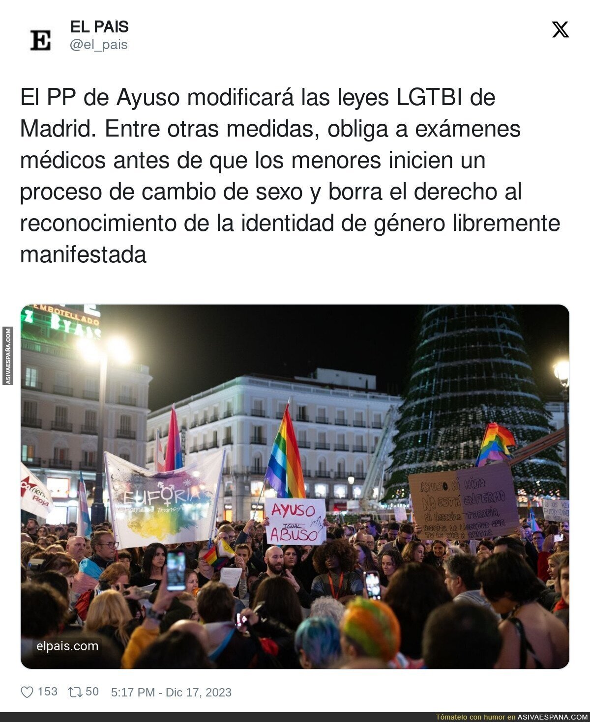 El PP de Ayuso modificará las leyes LGTBI de Madrid